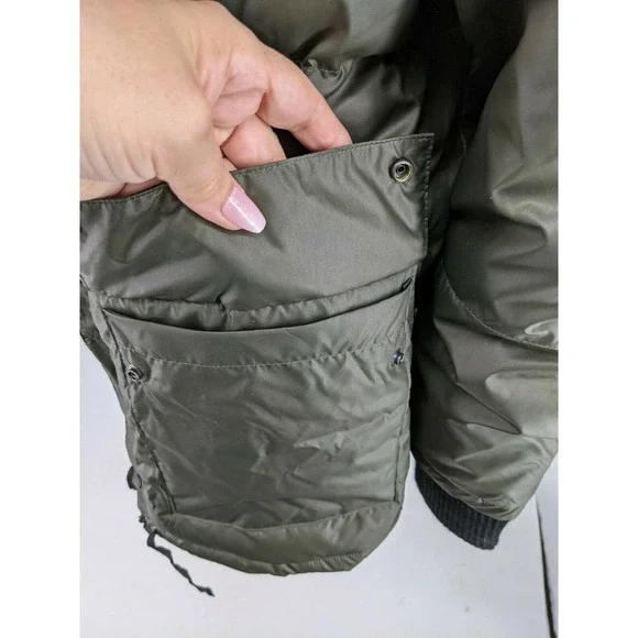 Osklen Men's Size P Small Jacket Coat Hooded Green SuperLightPuffer Oversized - Picture 5 of 13